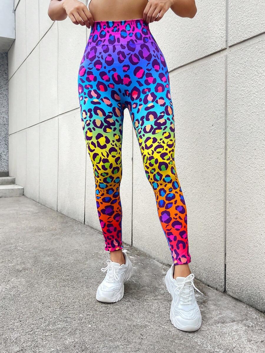sportowe legginsy animal print 