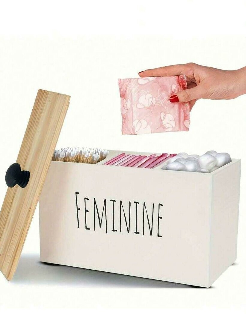 DREWNIANY ORGANIZER ŁAZIENKOWY