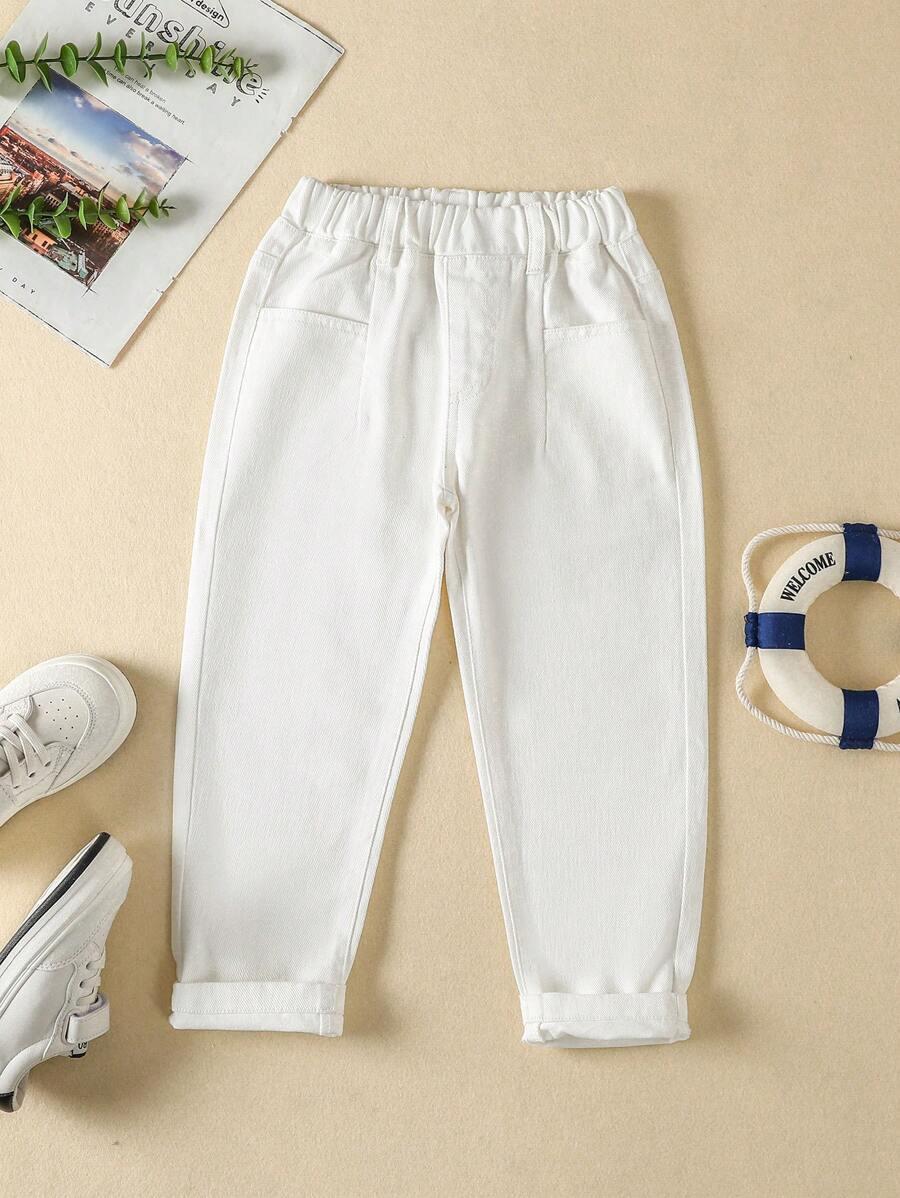 BIAŁE SPODNIE JEANS