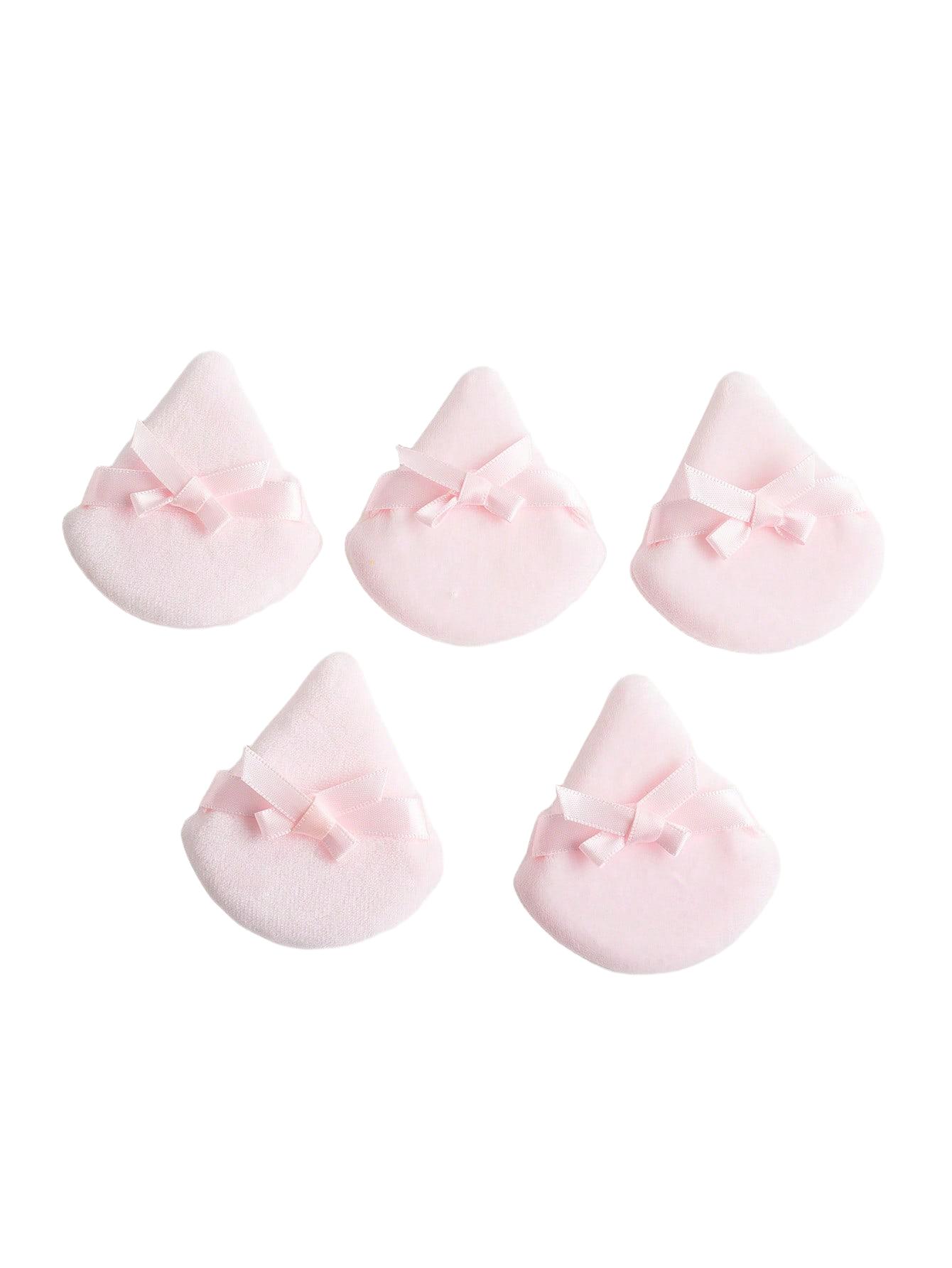 różowy puszek do pudru 5-pack