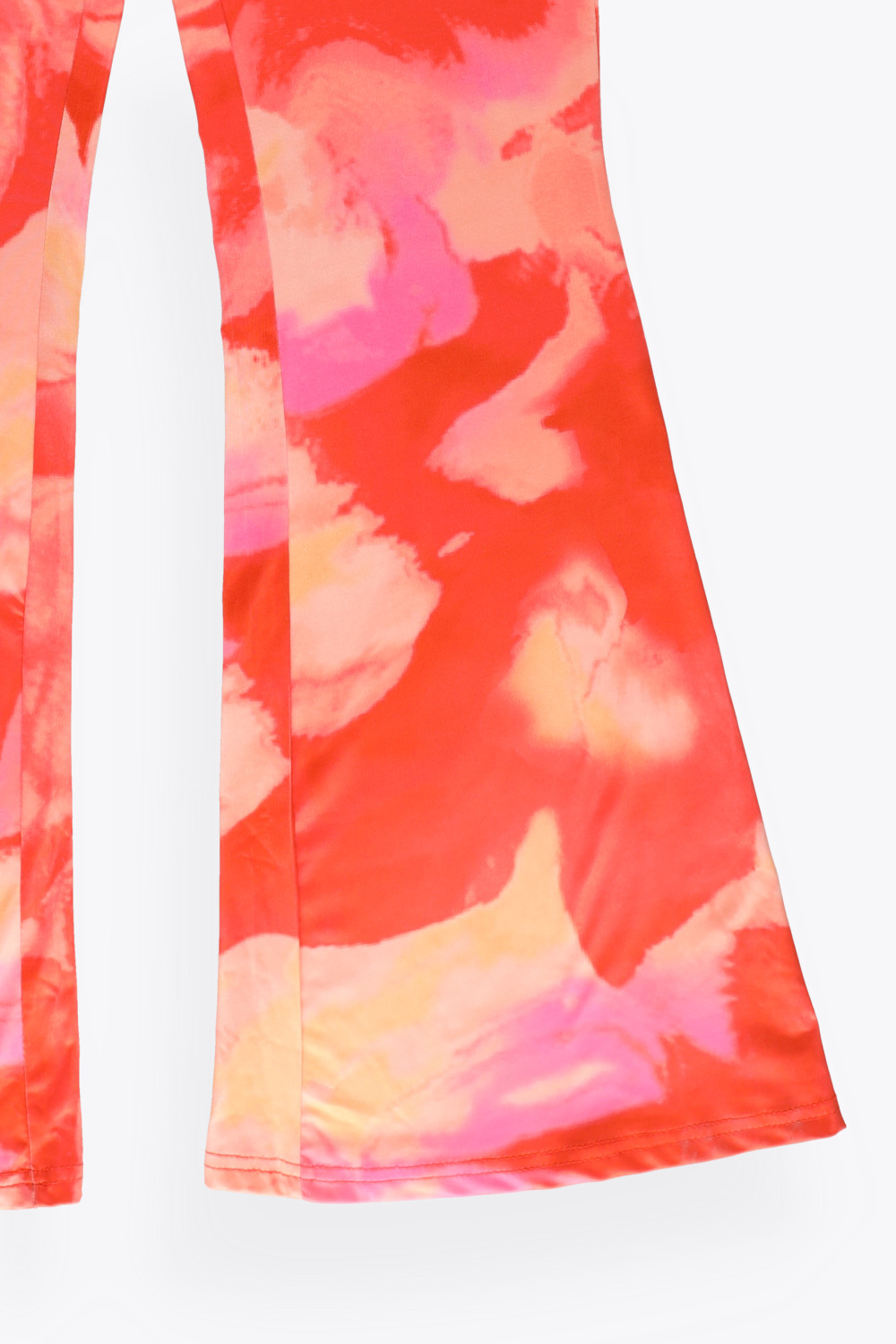 spodnie dzwony flare tie dye wiązanie casual