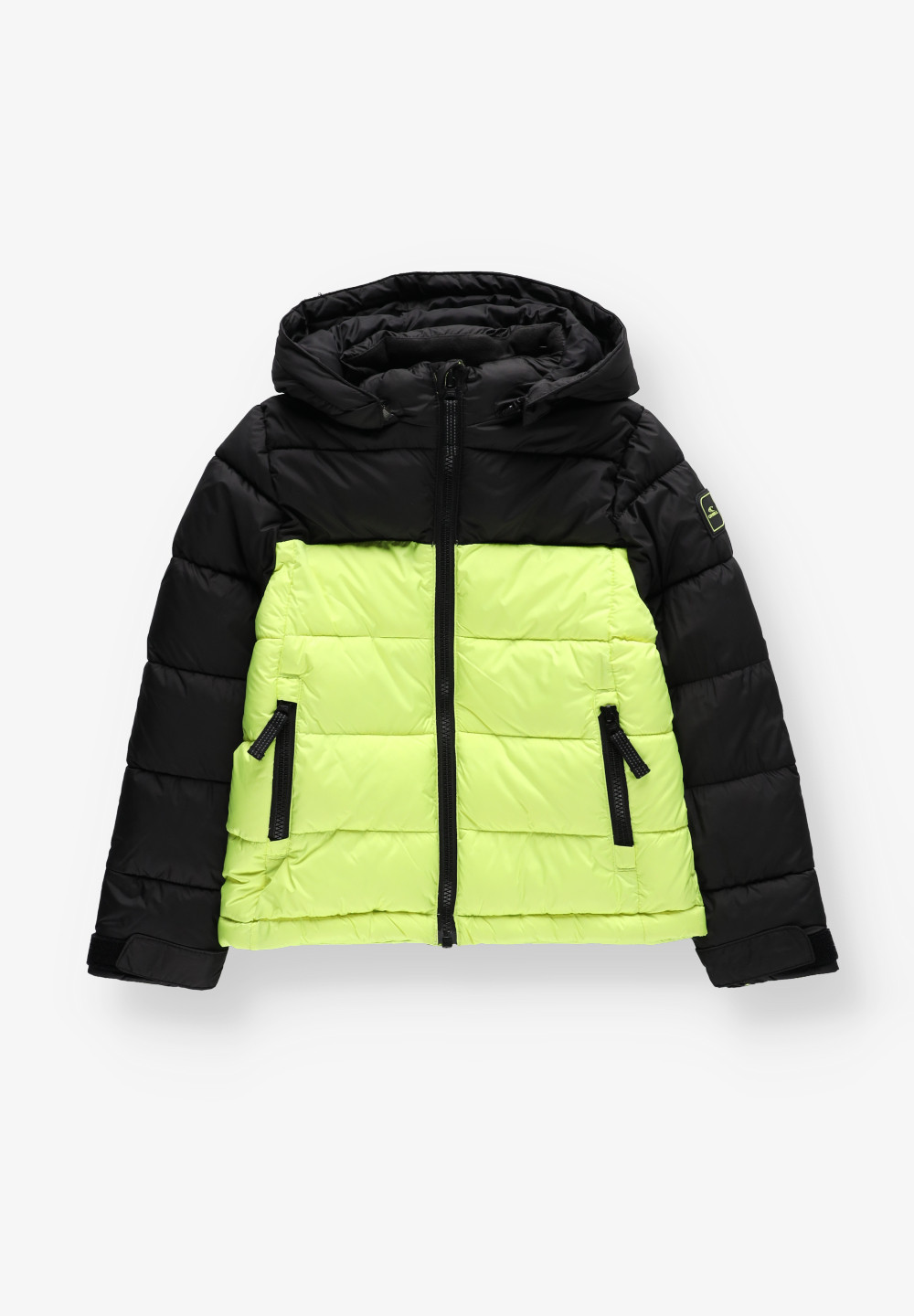 kurtka z kapturem neon kontrast 3500008-42015