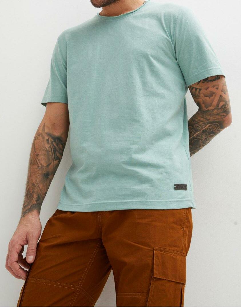  BAWEŁNIANY T-SHIRT MĘSKI Z OKRĄGŁYM DEKOLTEM