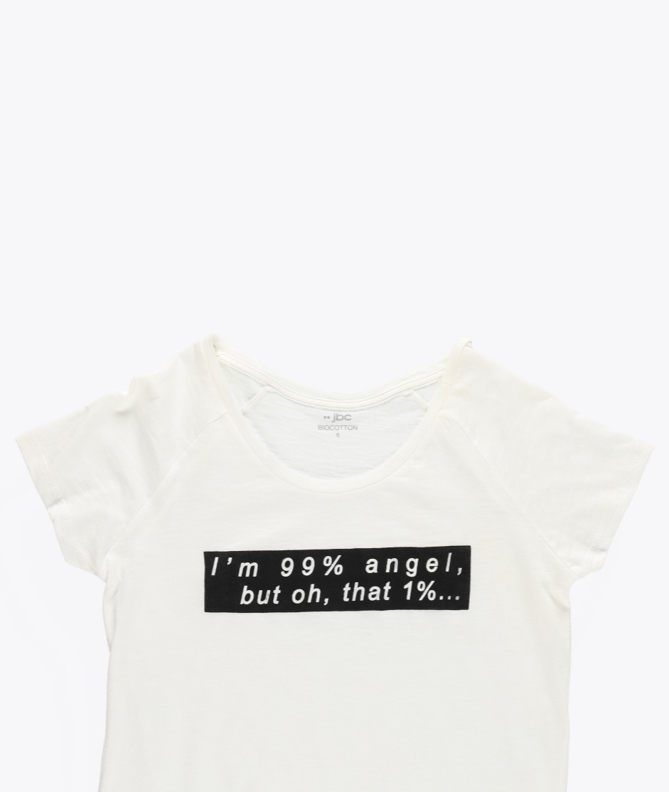 biały t-shirt nadruk