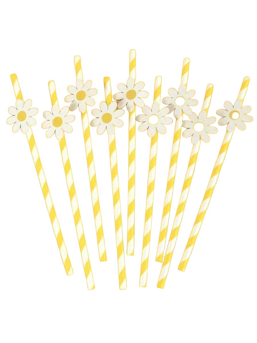 żółte słomki 2-pack