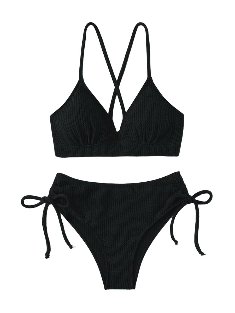 BIKINI DWUCZĘŚCIOWE Z ŚCIĄGANYM SZNUROWANIEM 