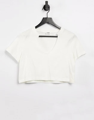 BIAŁA BLUZKA V-NECK