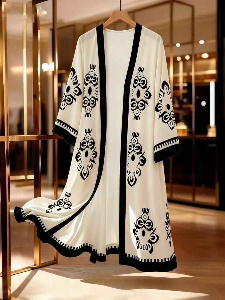 Długa narzutka boho