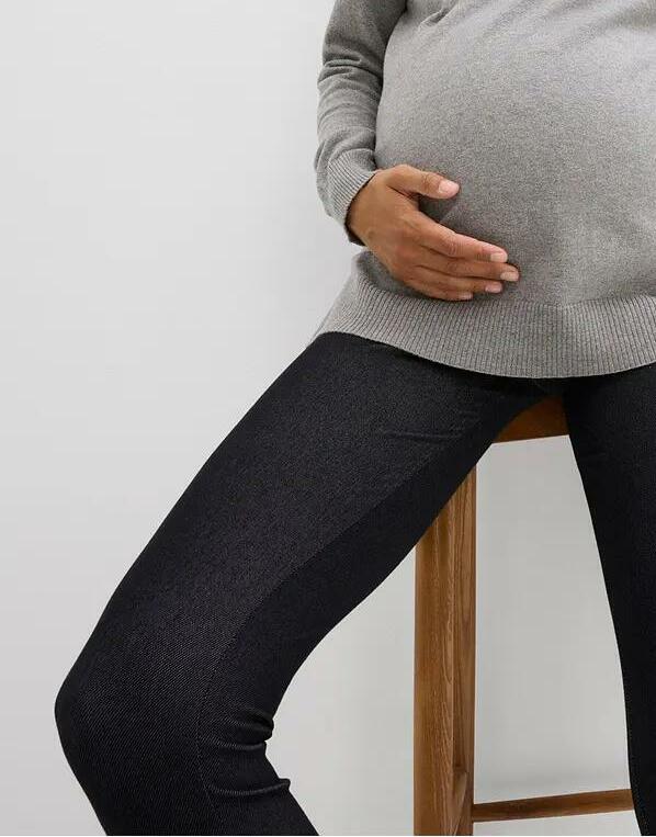 LEGGINSY CIĄŻOWE ELASTYCZNE Z WYSOKIM STANEM