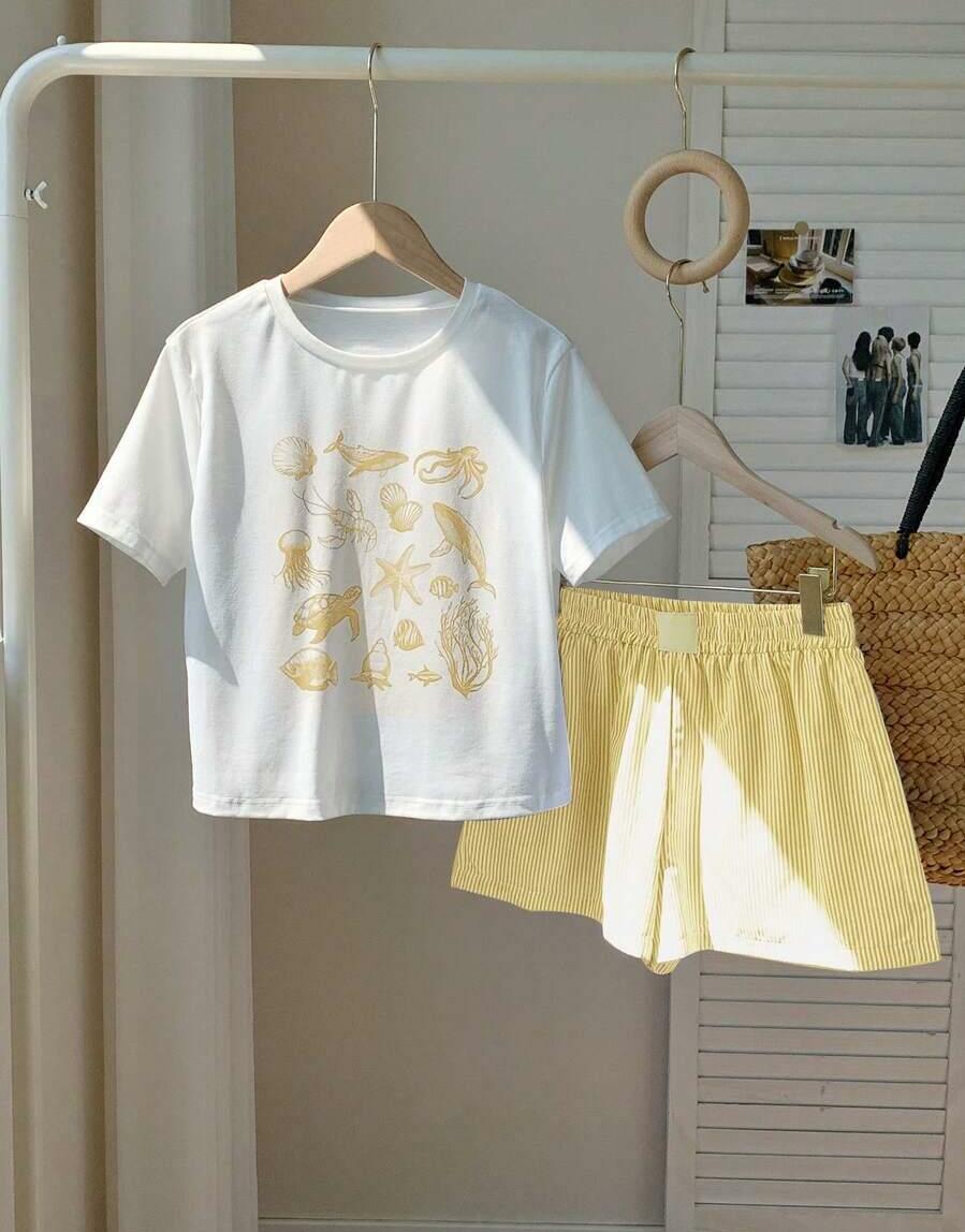 KOMPLET T-SHIRT SPODENKI PASKI 