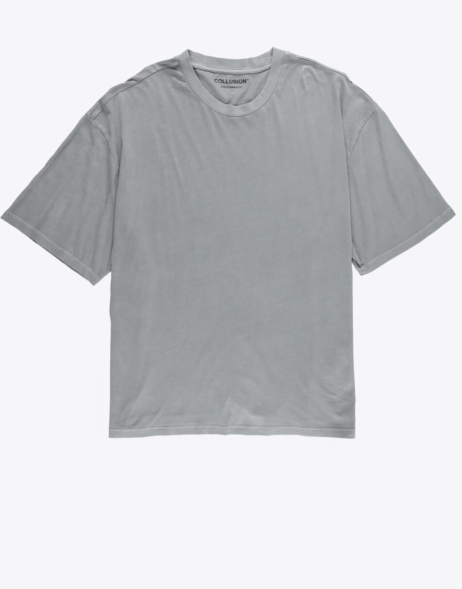 klasyczny szary t-shirt okrągły dekolt basic