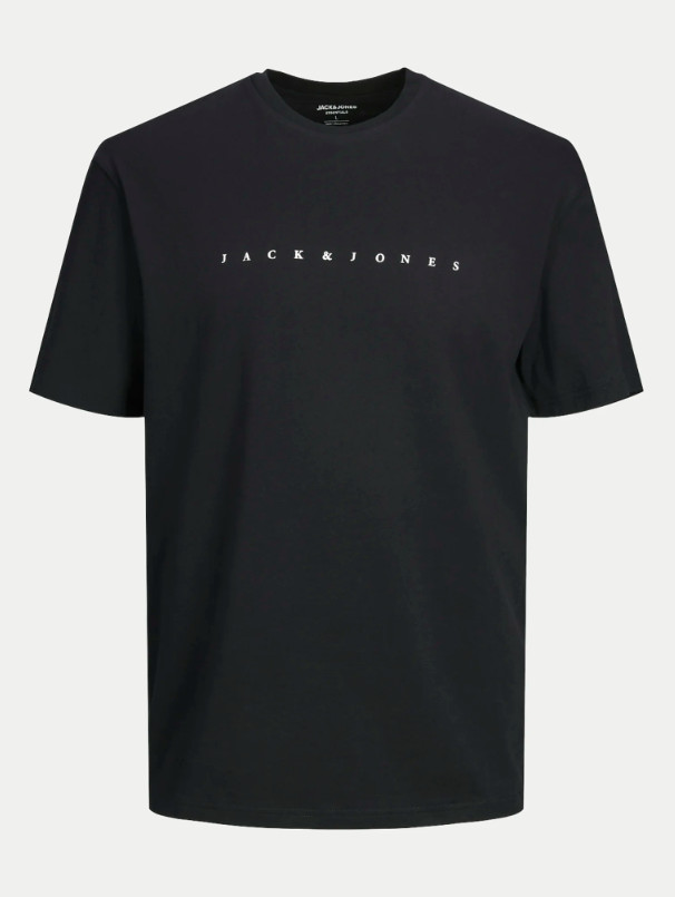 klasyczny bawełniany czarny t-shirt logo