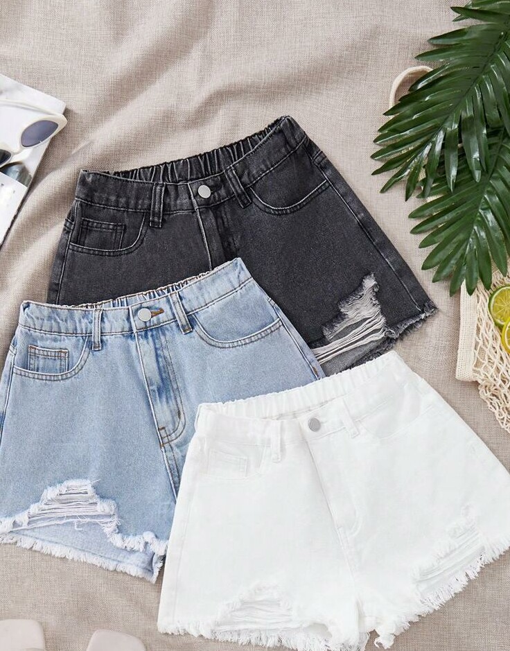 czarne spodenki jeans