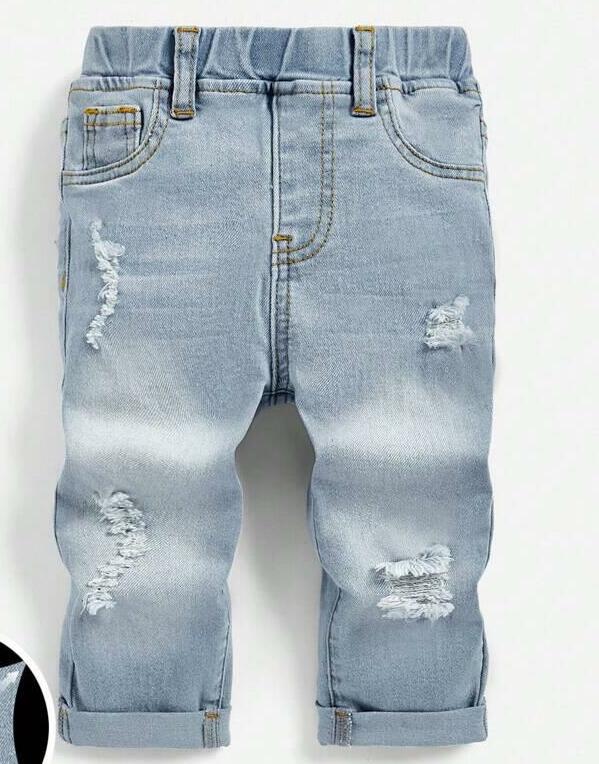 niebieskie spodnie jeans 