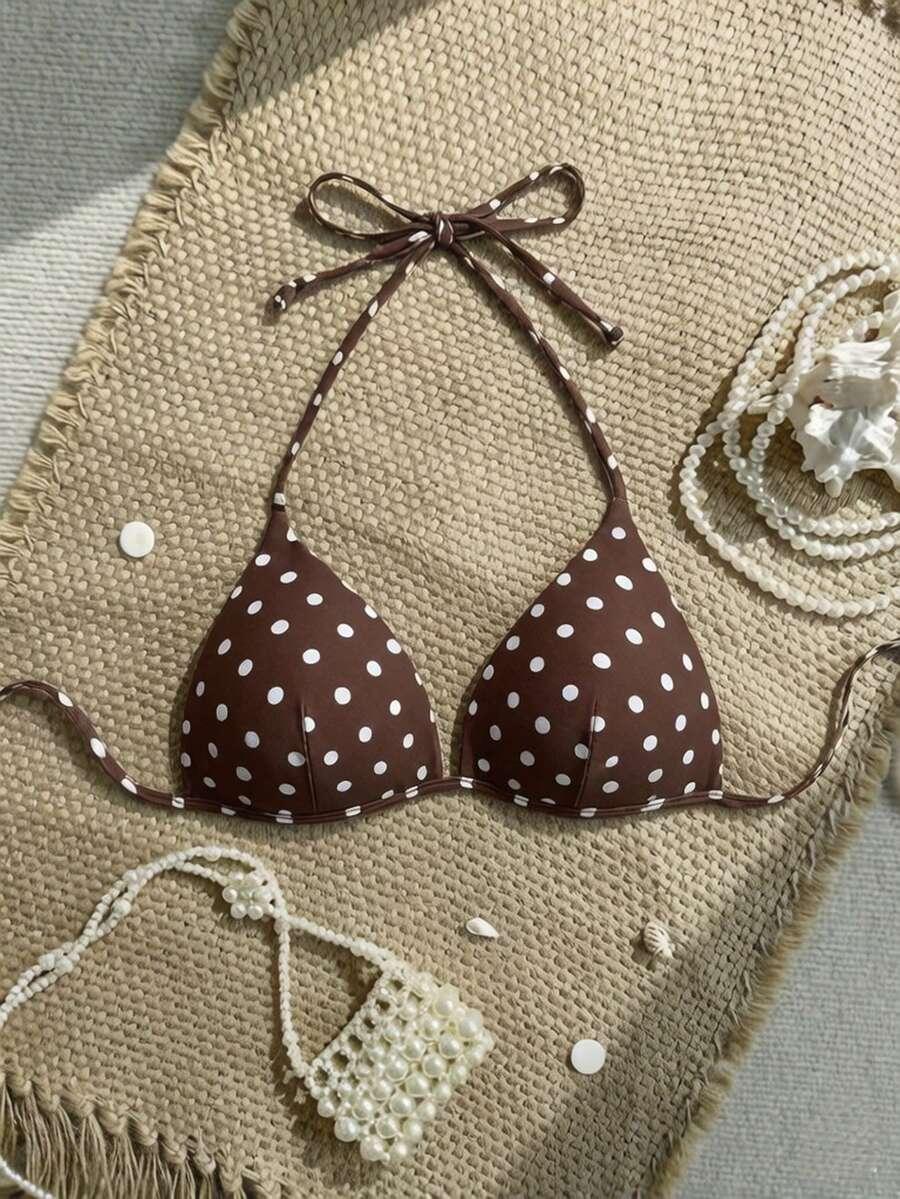 góra od bikini wzór groszki