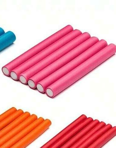 różowe wałki do włosów 10-pack