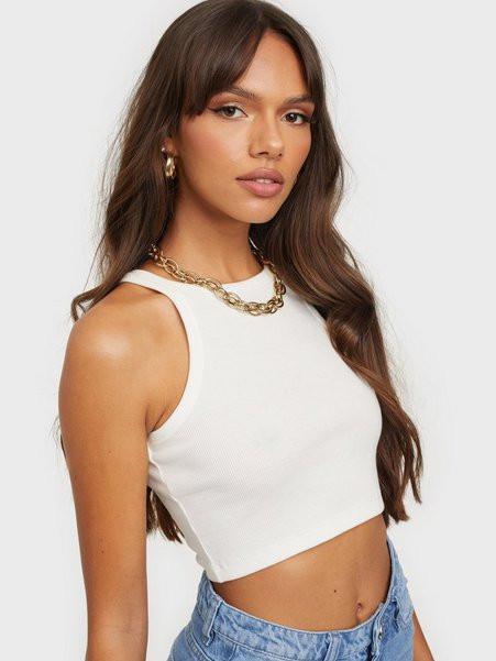 BIAŁY CROP TOP