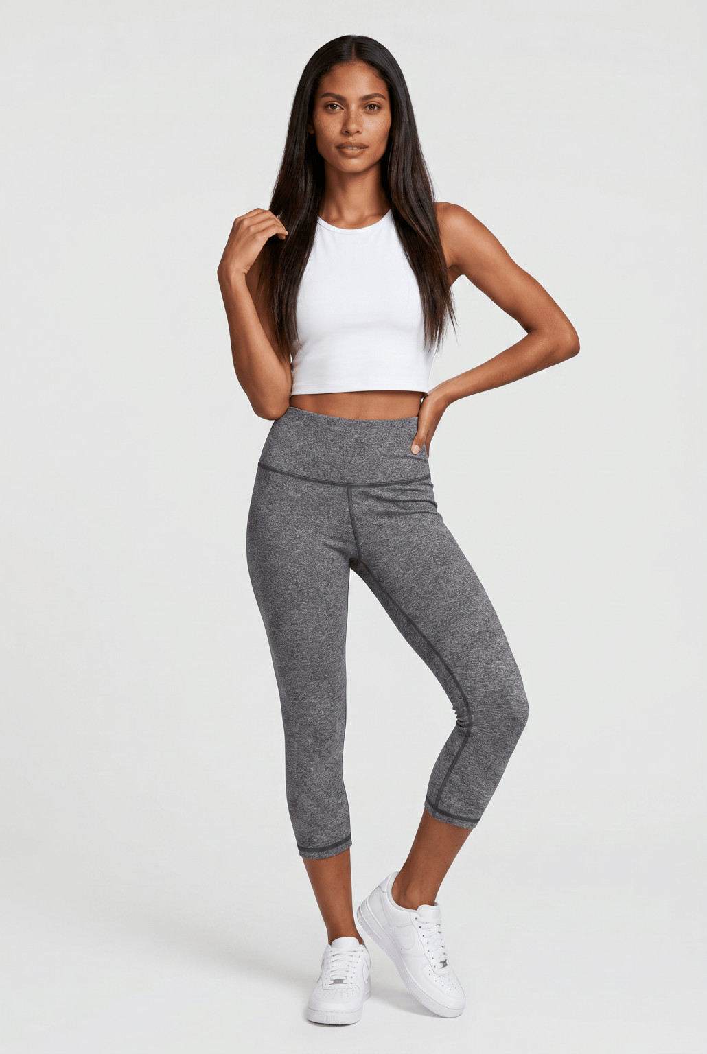 szare legginsy 3/4