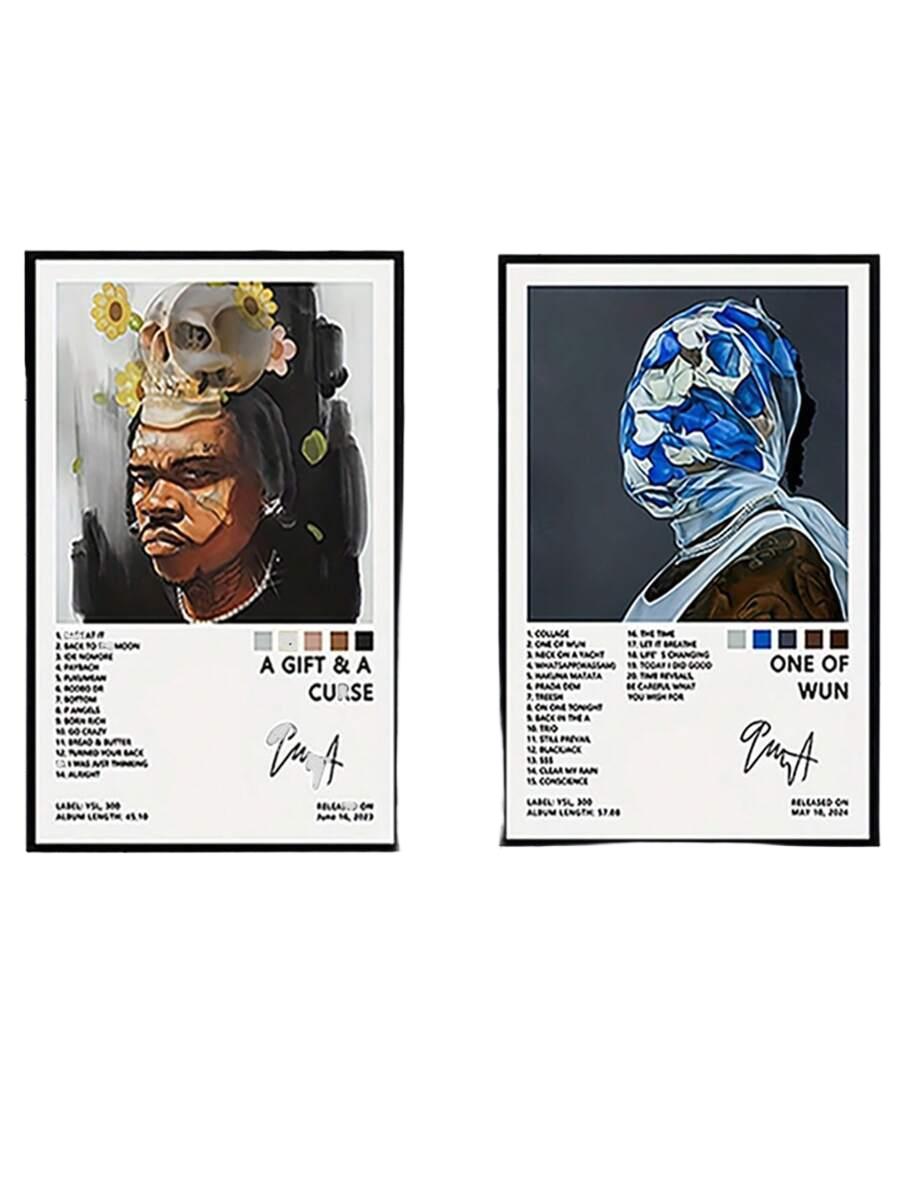 plakat na płótnie wzór 2-pack
