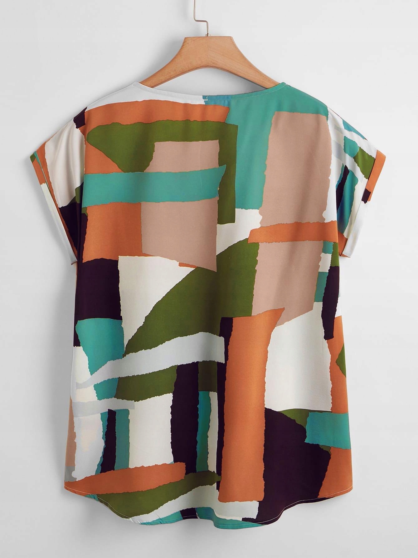 bluzka v-neck wzór