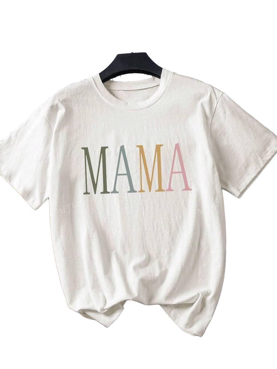 T-SHIRT DAMSKI BAWEŁNIANY Z NAPISAMI