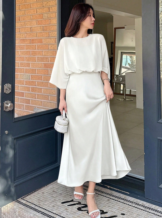 SATYNOWA SUKIENKA MAXI