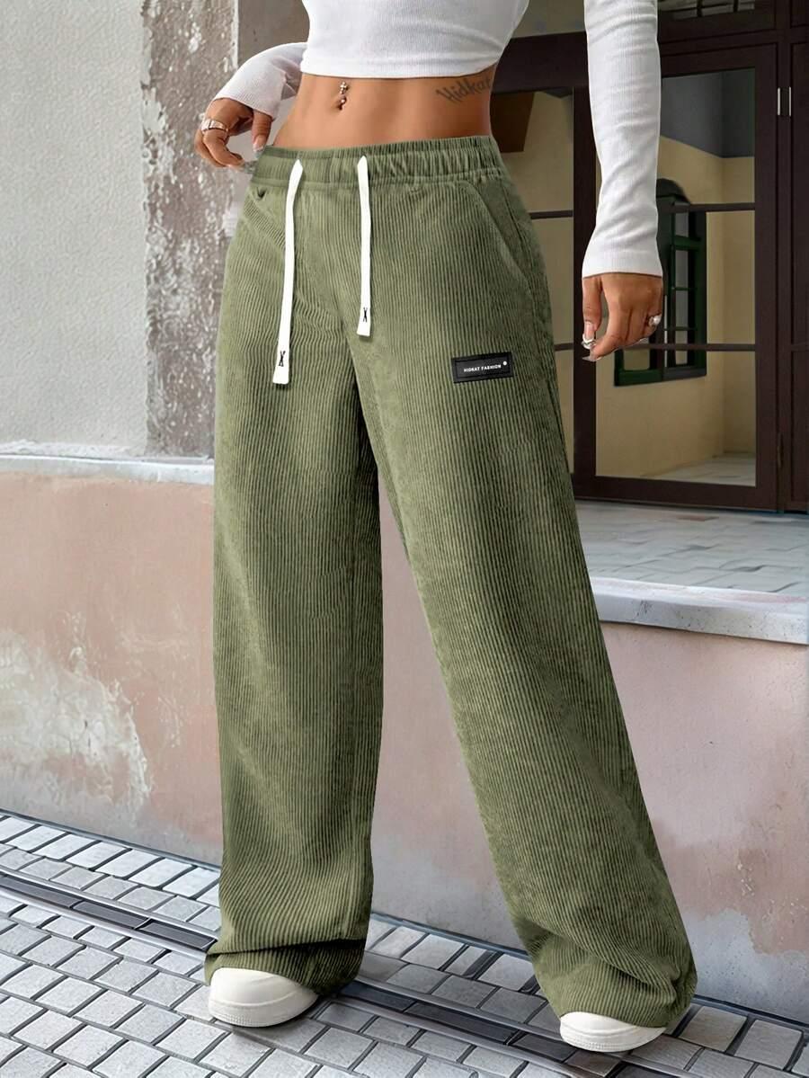 zielone spodnie casual