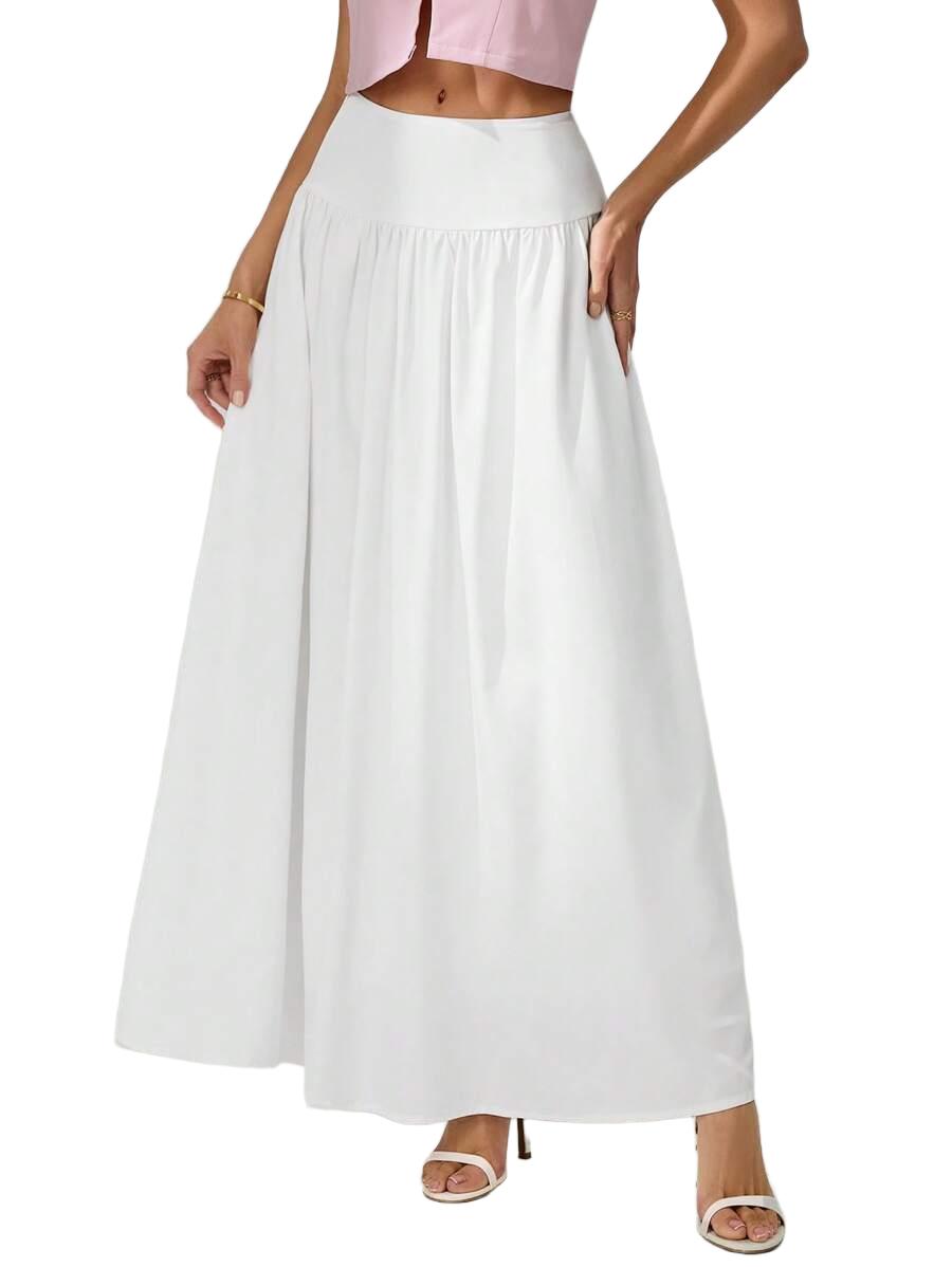 SPÓDNICA MAXI BIAŁA
