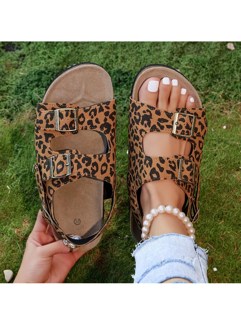 SANDAŁY ANIMAL PRINT sprzączki