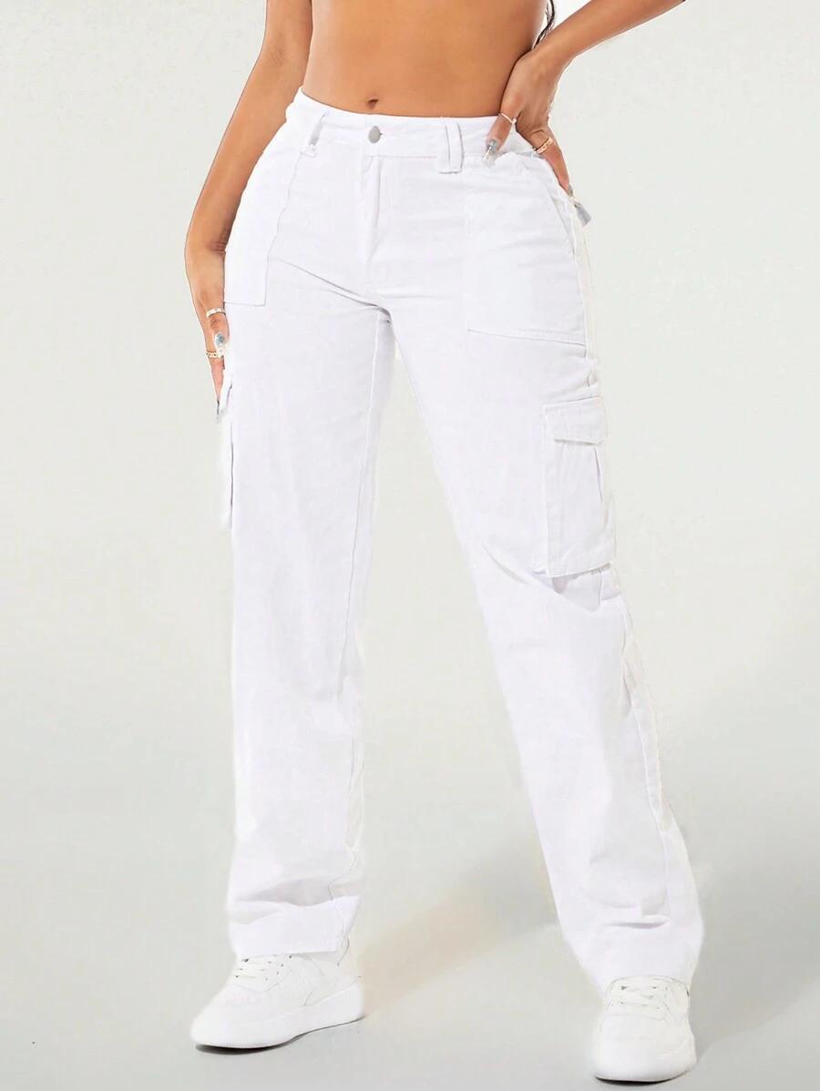 białe spodnie jeans