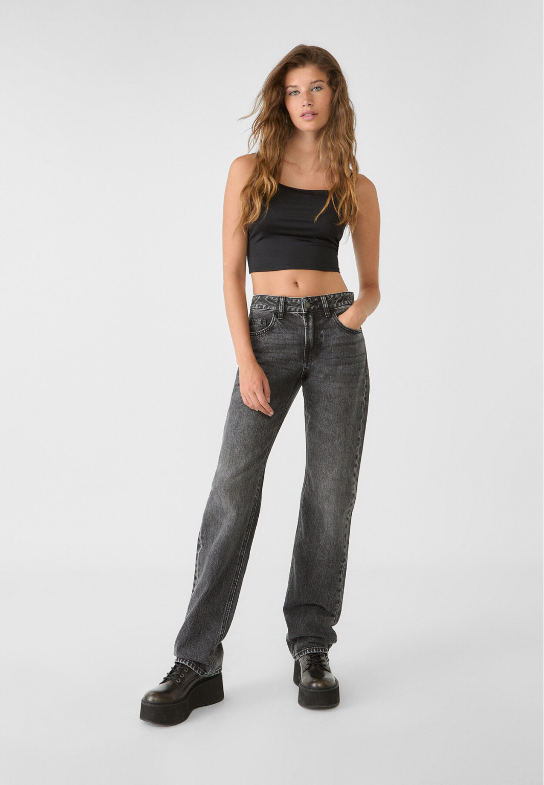 PROSTE SPODNIE JEANS