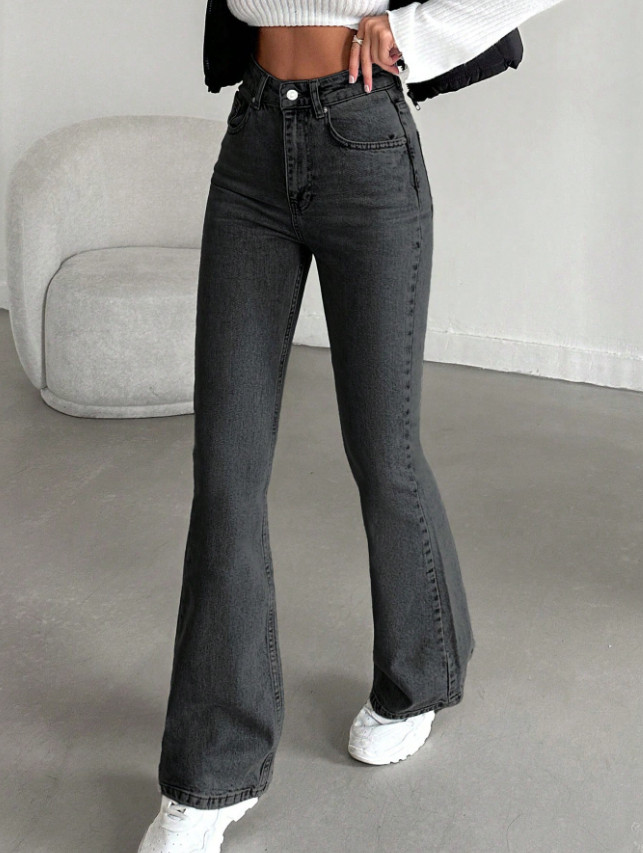 CZARNE SPODNIE JEANS