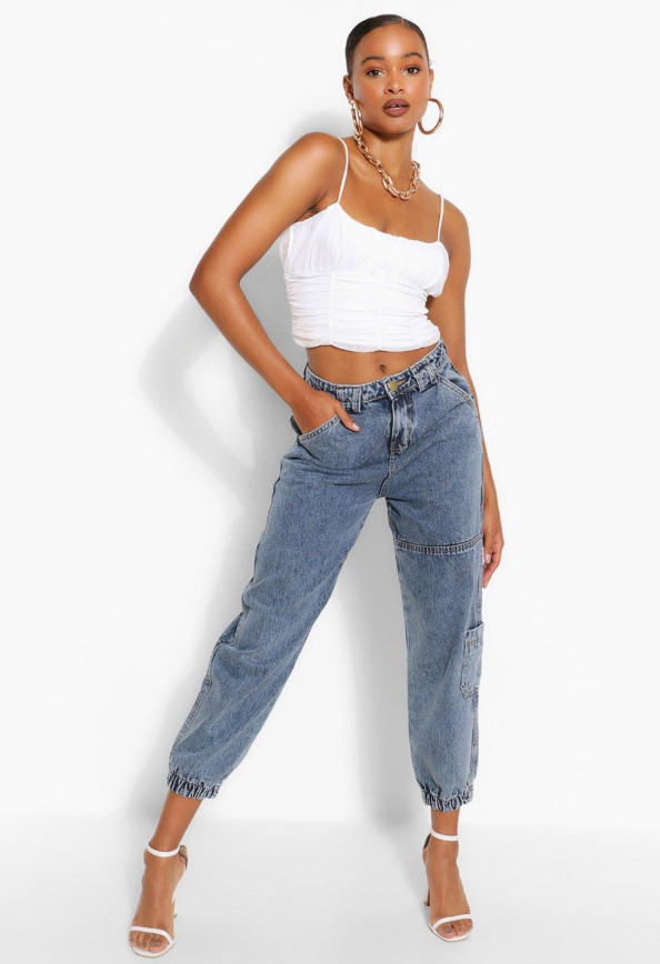 CZARNE SPODNIE JEANS