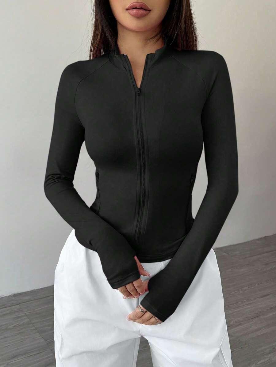 CZARNA BLUZA ZAMEK