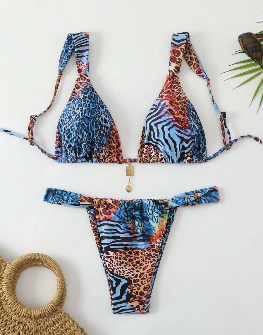 DWUCZĘŚCIOWY STRÓJ KĄPIELOWY ANIMAL PRINT 