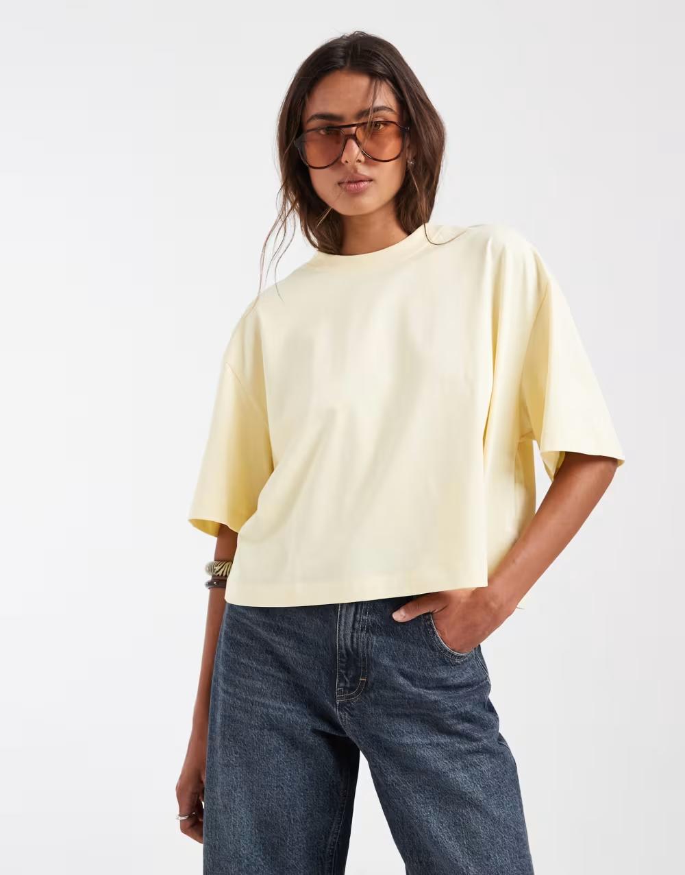 ŻÓŁTY T-SHIRT KRÓTKI RĘKAW