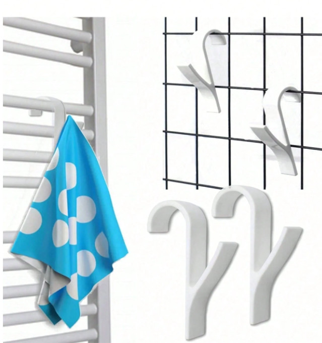biały wieszak 5szt