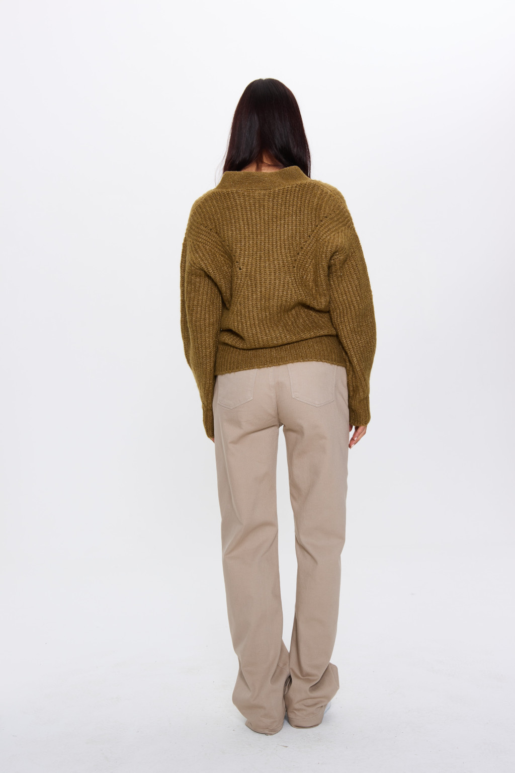 BRĄZOWY SWETER KARDIGAN 1750023-17015