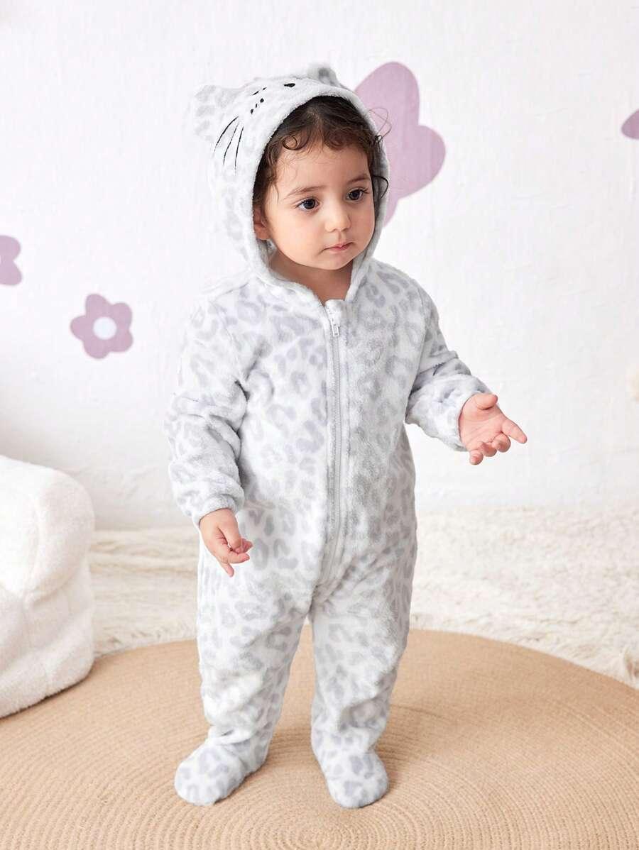 fluffy kombinezon piżama zip 