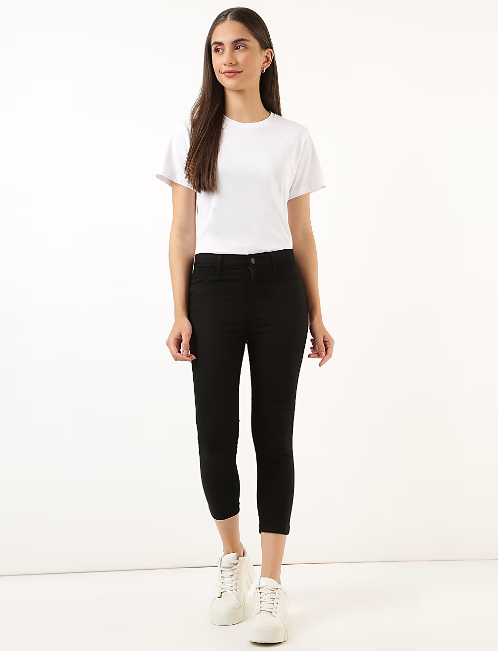 CZARNE SPODNIE RURKIT57-9436K-Y0