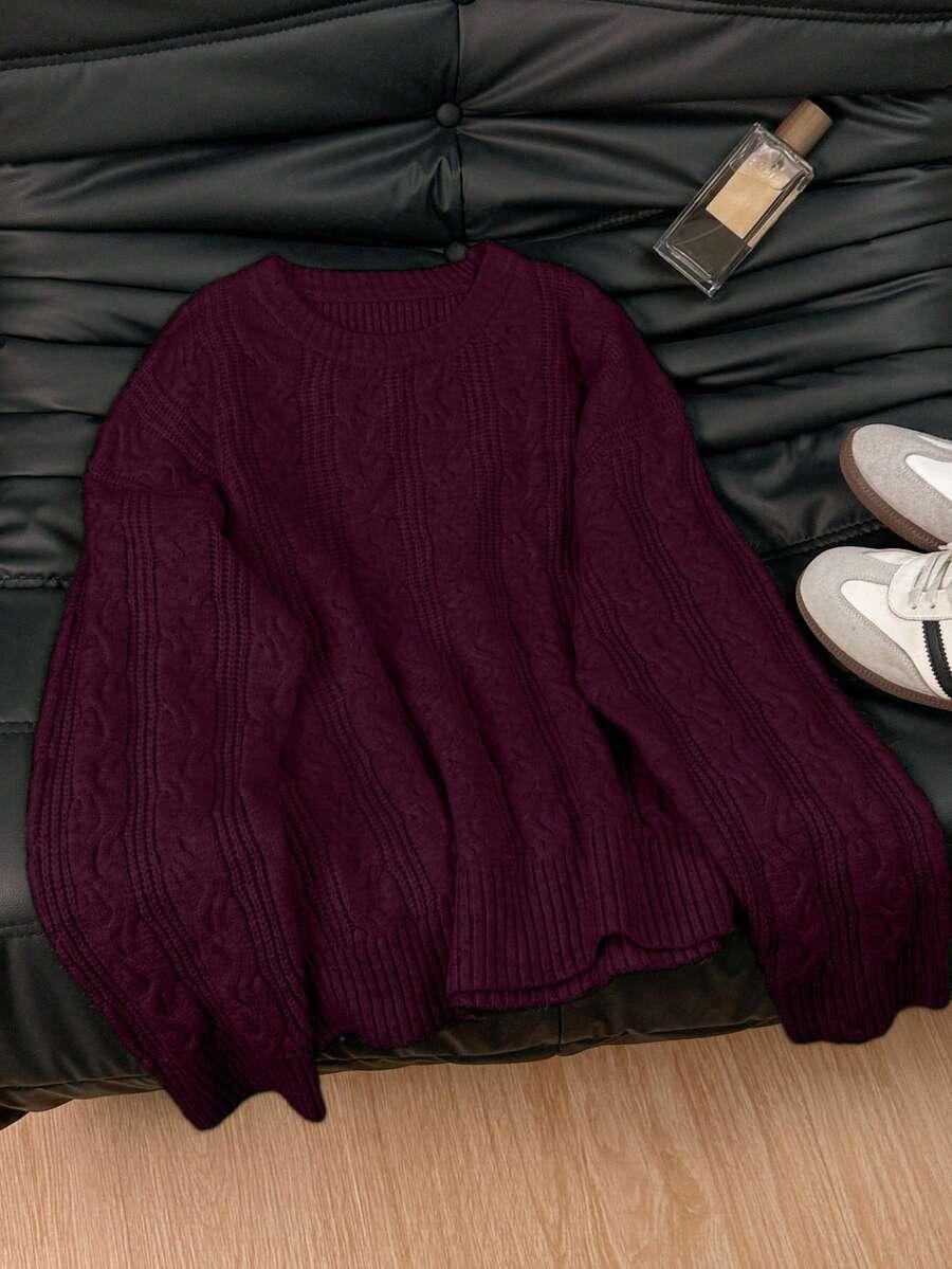 czerwony sweter splot