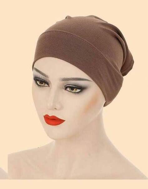 brązowy turban na głowę