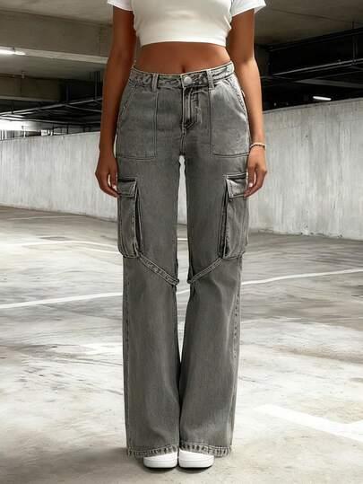 szare spodnie jeans