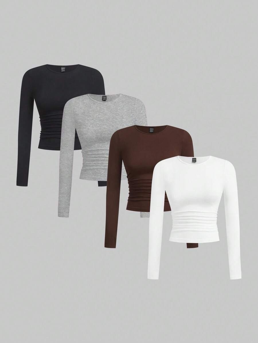 TOP DŁUGI RĘKAW 3-PACK 