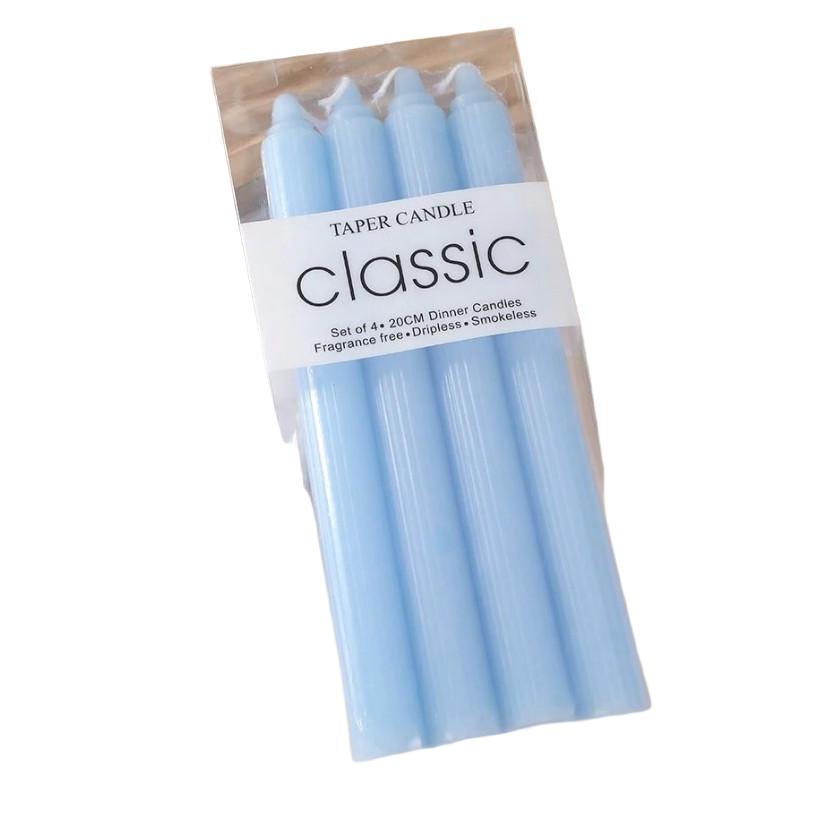 niebieskie świeczki 4-pack 