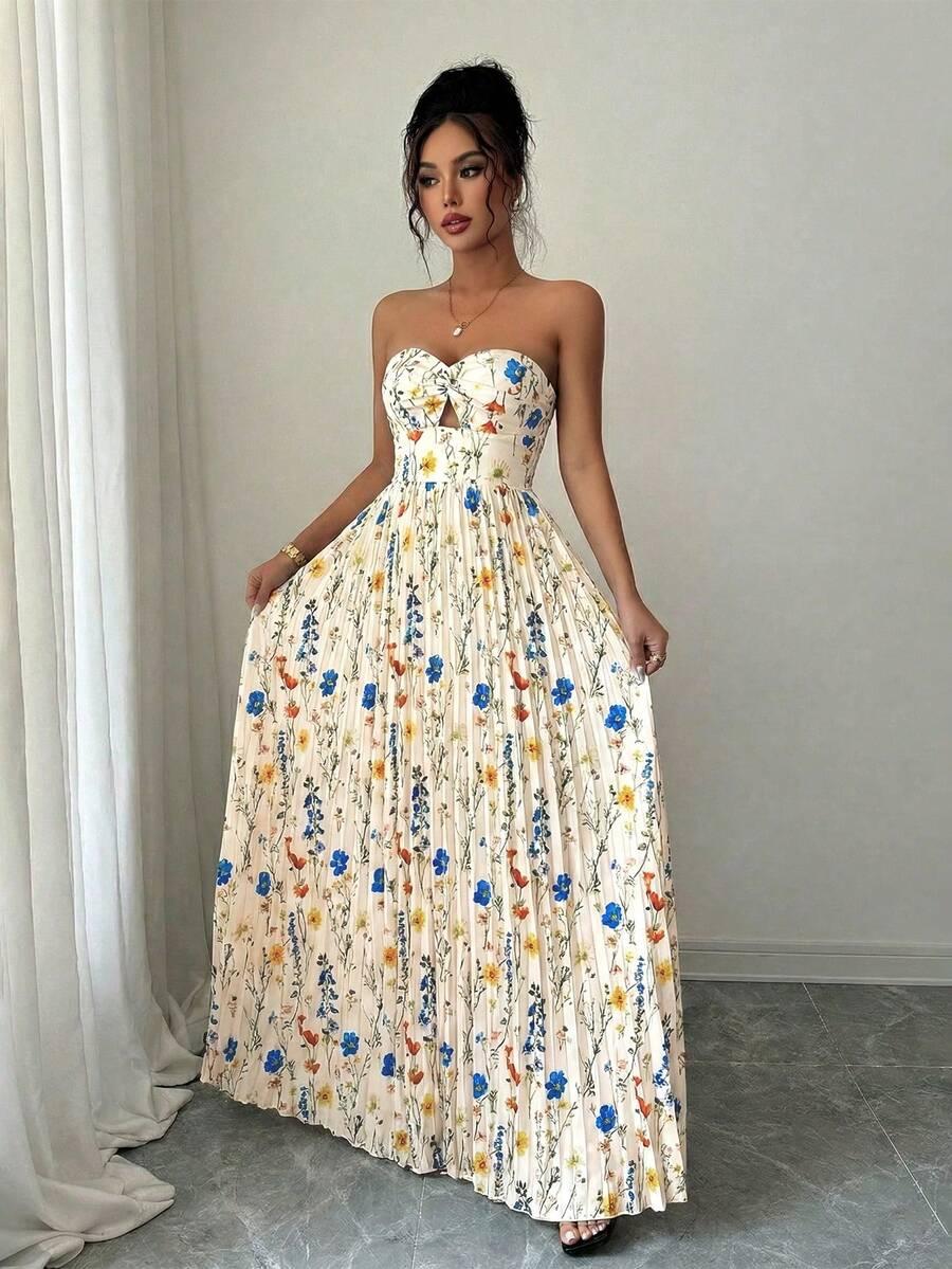 MAXI SUKIENKA PRINT KWIATY