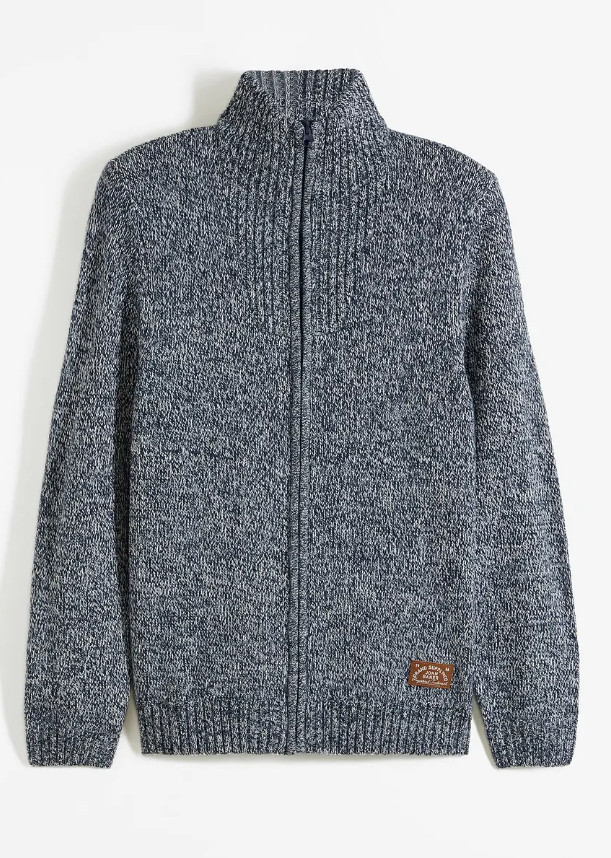 SWETER MĘSKI ROZPINANY Z STÓJKA 