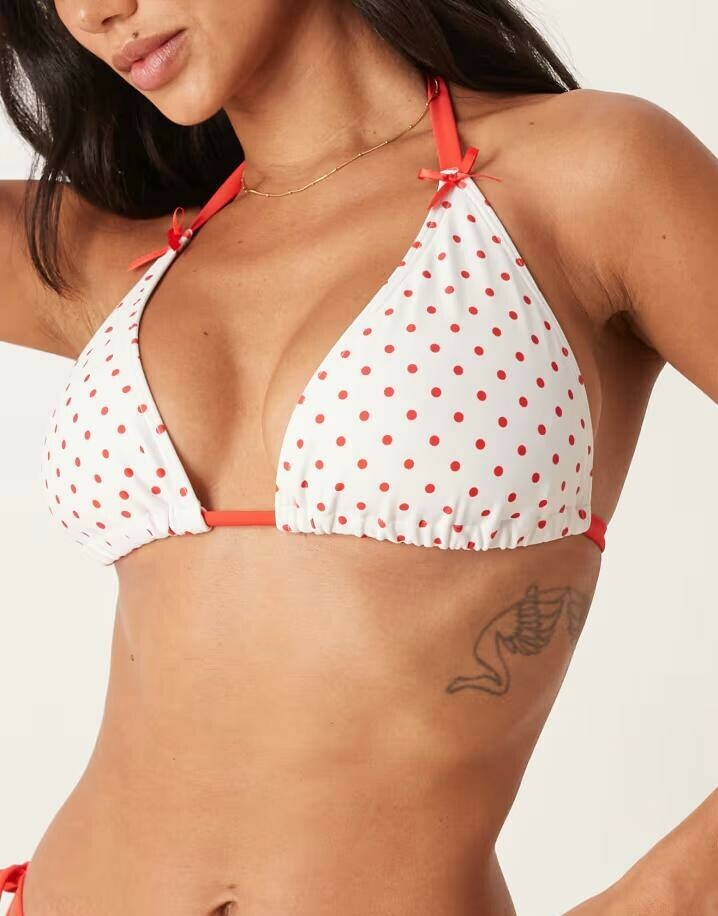 GÓRA OD BIKINI WZÓR GROSZKI