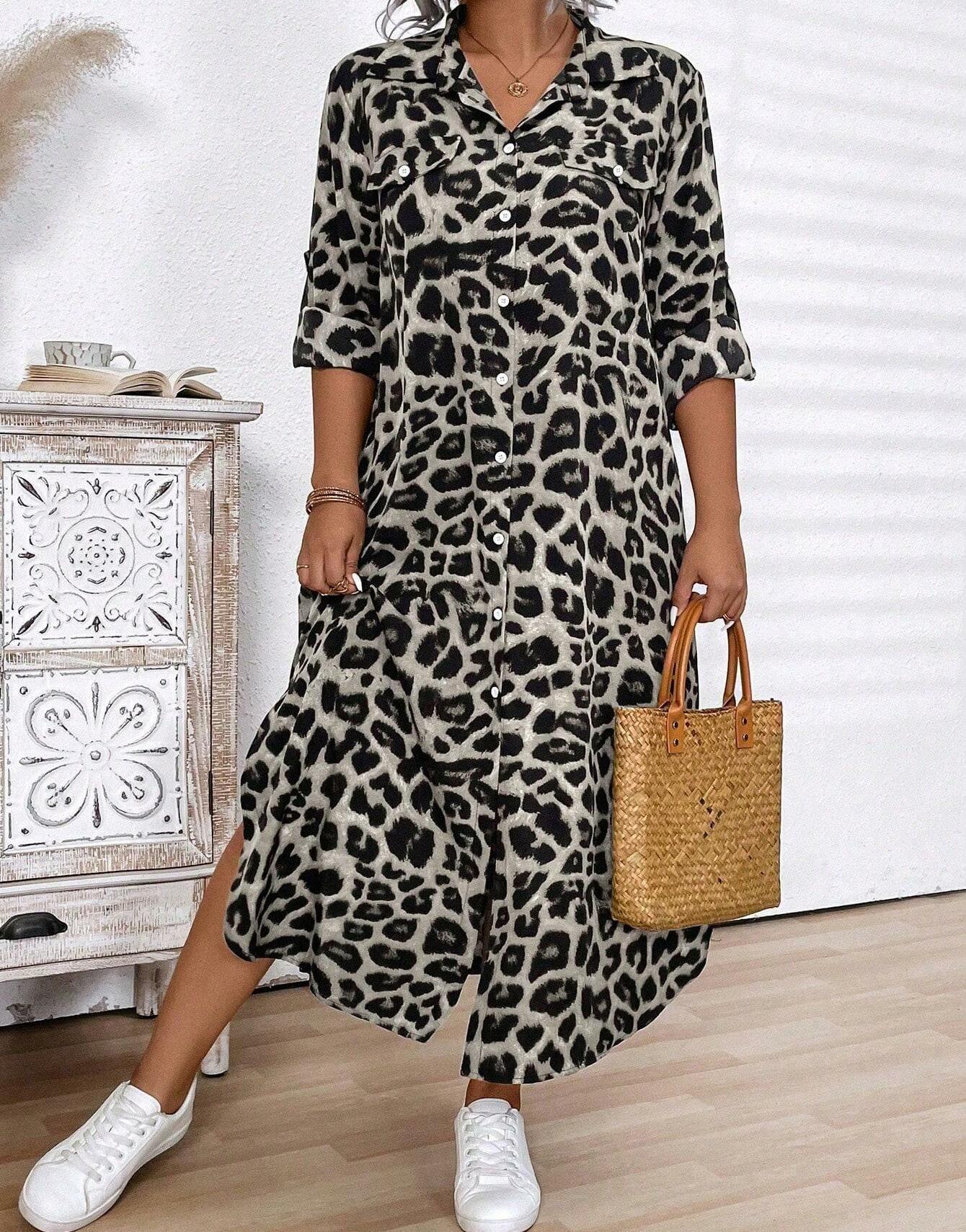 MAXI SUKIENKA ANIMAL PRINT 