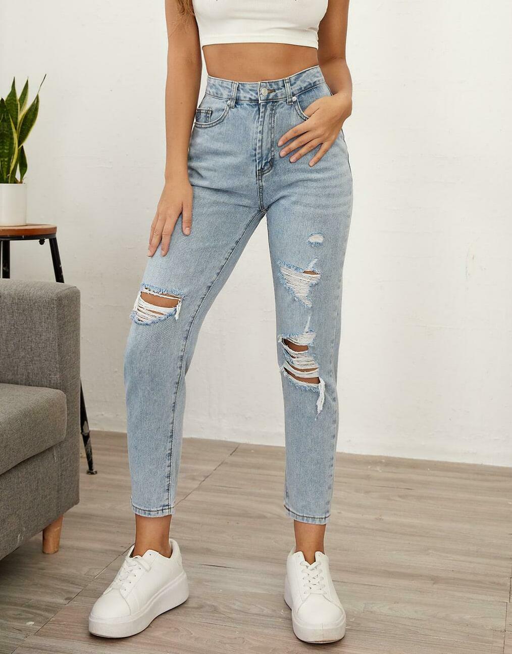NIEBIESKIE SPODNIE JEANS